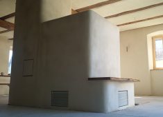 Grundofen mit Lehm-Edelputz